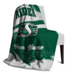 custom saskatchewan roughriders grunge streaks green blanket best selling
