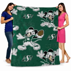 custom saskatchewan roughriders mickey green blanket fashion forward