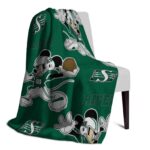 custom saskatchewan roughriders mickey green blanket best selling