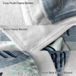 custom seattle kraken grunge texture blue white blanket best selling