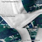 custom seattle mariners floral stripes navy blue white blanket premium grade