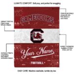 custom south carolina gamecocks grunge texture garnet white blanket best selling