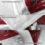custom south carolina gamecocks grunge texture garnet white blanket best selling
