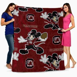 custom south carolina gamecocks mickey garnet blanket fashion forward
