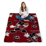 custom south carolina gamecocks mickey garnet blanket best selling