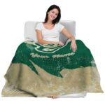 custom south florida bulls grunge streaks green blanket latest model