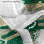 custom south florida bulls grunge streaks green blanket premium grade