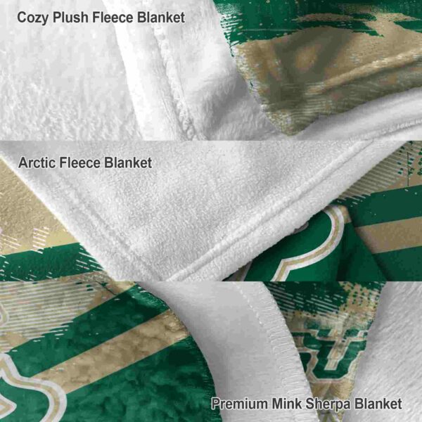custom south florida bulls grunge streaks green blanket premium grade