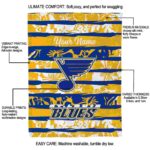 custom st louis blues floral stripes blue white blanket new arrival