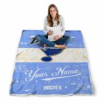 custom st louis blues grunge texture blue white blanket best selling