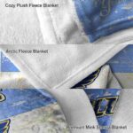 custom st louis blues grunge texture blue white blanket best selling