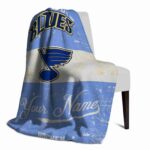 custom st louis blues grunge texture blue white blanket best selling
