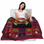 custom st louis cardinals baby yoda red blanket latest model