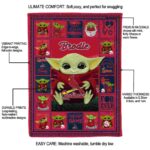 custom st louis cardinals baby yoda red blanket new arrival