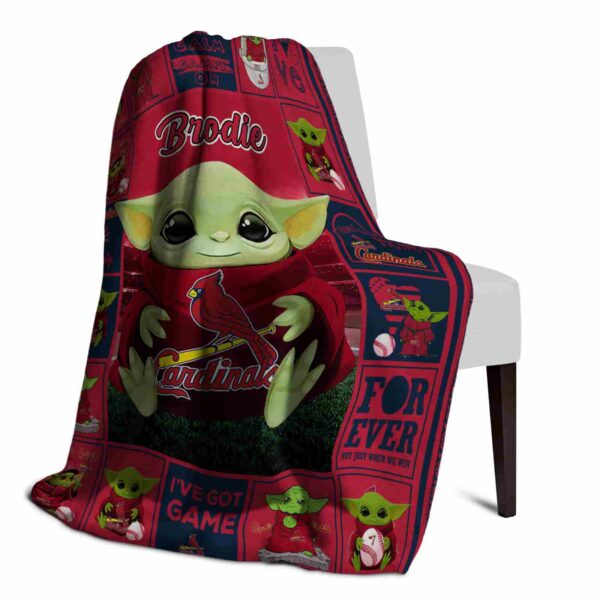 custom st louis cardinals baby yoda red blanket top rated