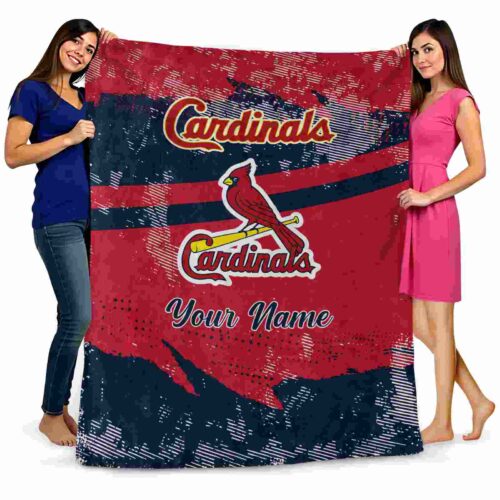 custom st louis cardinals grunge streaks red blanket fashion forward