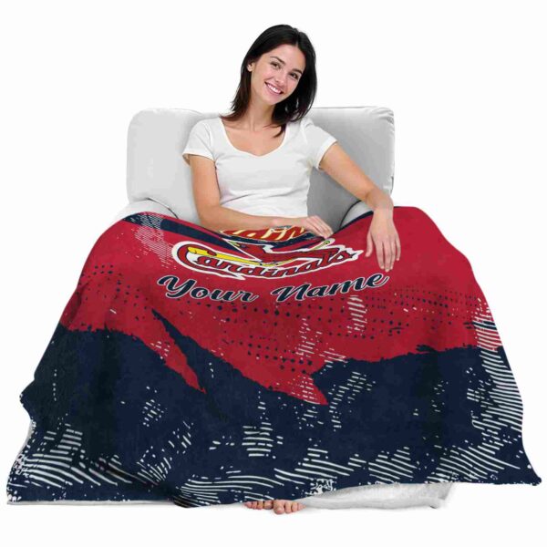 custom st louis cardinals grunge streaks red blanket latest model