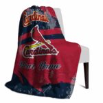 custom st louis cardinals grunge streaks red blanket top rated