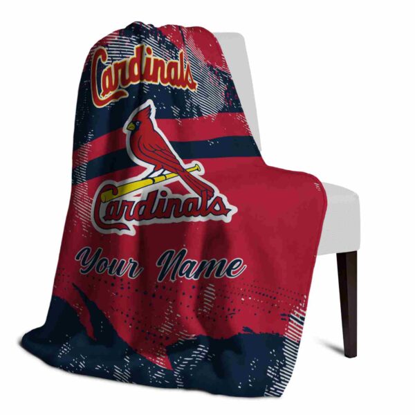 custom st louis cardinals grunge streaks red blanket top rated