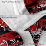 custom tampa bay buccaneers floral stripes red white blanket best selling