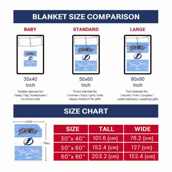 custom tampa bay lightning grunge texture blue white blanket trendy