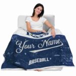 custom tampa bay rays grunge texture navy white blanket latest model
