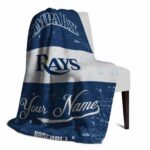 custom tampa bay rays grunge texture navy white blanket top rated
