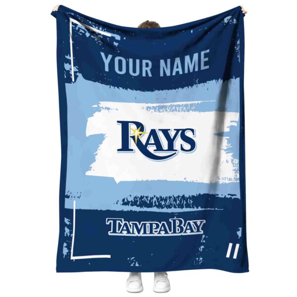 custom tampa bay rays paint strokes navy white blanket best selling