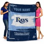 custom tampa bay rays paint strokes navy white blanket fashion forward
