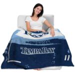 custom tampa bay rays paint strokes navy white blanket latest model