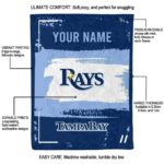 custom tampa bay rays paint strokes navy white blanket new arrival