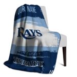 custom tampa bay rays paint strokes navy white blanket top rated