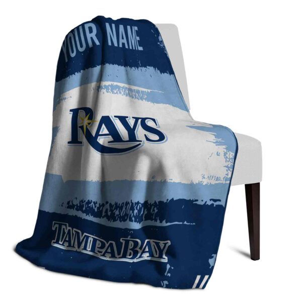 custom tampa bay rays paint strokes navy white blanket top rated