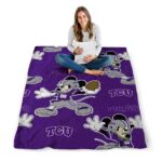 custom tcu horned frogs mickey purple blanket best selling