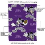 custom tcu horned frogs mickey purple blanket best selling