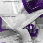 custom tcu horned frogs paint strokes purple white blanket best selling