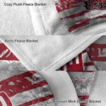 custom temple owls floral stripes red white blanket best selling