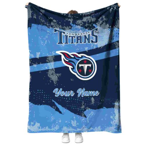 custom tennessee titans grunge streaks navy blanket best selling