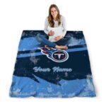custom tennessee titans grunge streaks navy blanket high quality