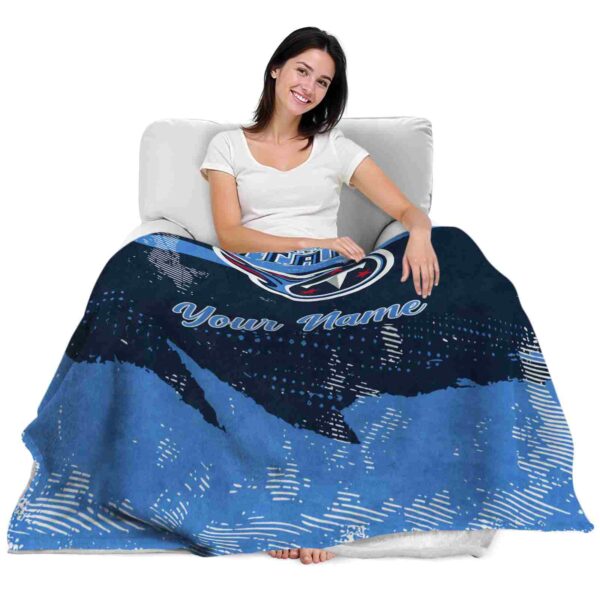 custom tennessee titans grunge streaks navy blanket latest model