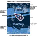 custom tennessee titans grunge streaks navy blanket new arrival