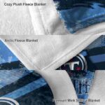 custom tennessee titans grunge streaks navy blanket premium grade