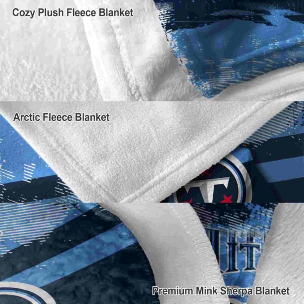 custom tennessee titans grunge streaks navy blanket premium grade