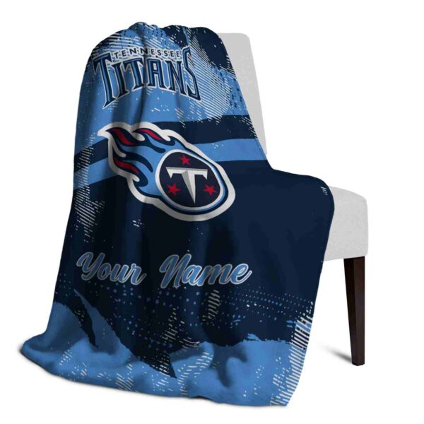 custom tennessee titans grunge streaks navy blanket top rated