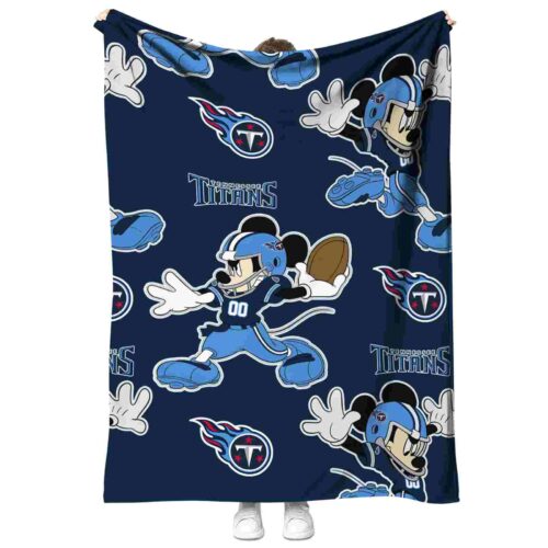 custom tennessee titans mickey navy blanket best selling