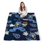 custom tennessee titans mickey navy blanket high quality