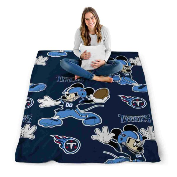 custom tennessee titans mickey navy blanket high quality