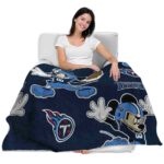 custom tennessee titans mickey navy blanket latest model