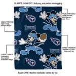 custom tennessee titans mickey navy blanket new arrival