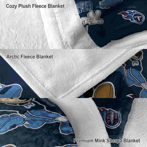 custom tennessee titans mickey navy blanket premium grade